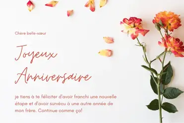 Joyeux Anniversaire Belle Sœur Merveilleux Textes